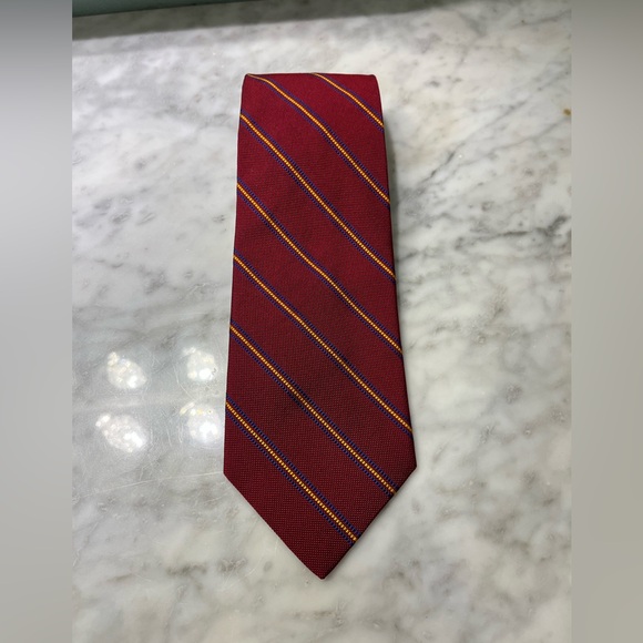 Lauren Ralph Lauren Red and Yellow Striped Tie - Picture 1 of 4